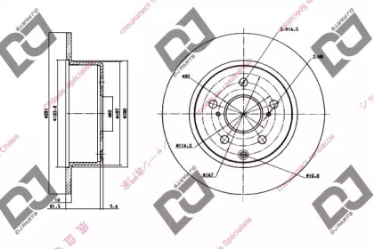 Тормозной диск DJ PARTS BD1455